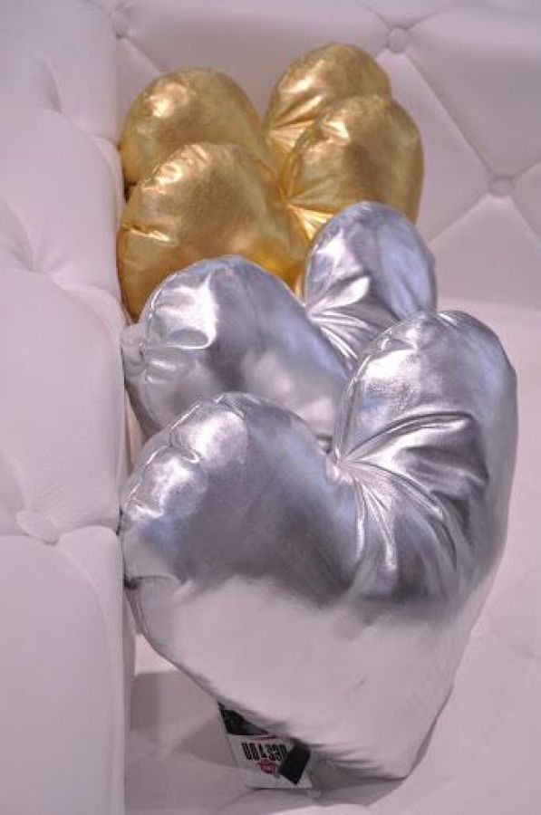 Poduszka Cushion Heart srebrna  